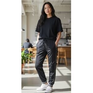 RAFFAELLO ROSSI Candy Pipe Women's Jogger Pants Black White 36/6